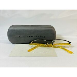 Scott Harris Europa Int'l Yellow Frames 209 03 51 18 Case EUC